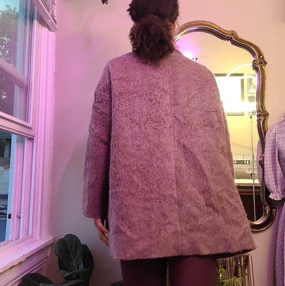 Lavender Purple Fuzzy Coat - H&M - Picture 4 of 7